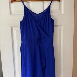 Express Blue Mini Sundress Spaghetti Strap